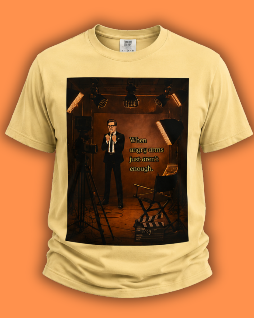 Troy's Angry Arms Retro T-Shirt — Vintage Style Graphic Tee